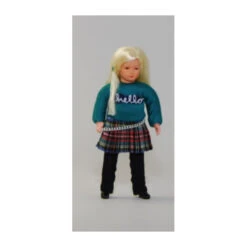 Caco 03005600 Puppe "modernes Mädchen" Rock Biegepuppe 1:12 Für Puppenhaus