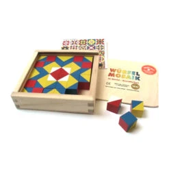 Liebe HANDARBEIT 46106 Würfel Mosaik, 36 Würfel In Holzkasten Grundfarben