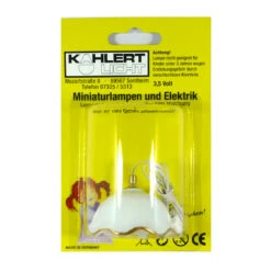 Kahlert 10509 Hängelampe Mit Weißen Porzellanschirm 3,5V 1:12 Für Puppenhaus