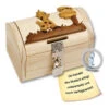 Bartl 7623 Holz-Spardose "Schatztruhe Mit Tiermotiv" Mit Schloß -Spielwarenladen 107623 Schatztruhe