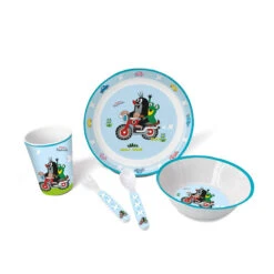 Trötsch 11861 Kindergeschirr "Der Kleine Maulwurf Auf Dem Motorrad" 5tlg. Set