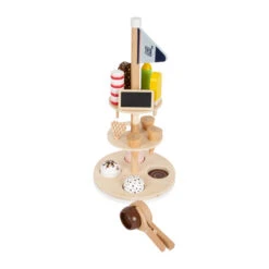 Legler 12232 Eisständer "fresh" Für Kaufmannsladen Oder Kinderküche Holz -Spielwarenladen 12232 3 Eisstander fresh