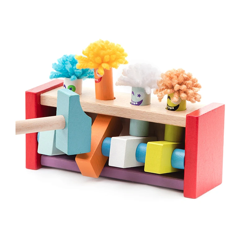 Cubika 13746 Klopfbank "Jumping Clowns" Motorikspielzeug Holz Ukrainian Toys 4 Cubika 13746 Klopfbank "Jumping Clowns" Motorikspielzeug Holz Ukrainian Toys – Bild 2