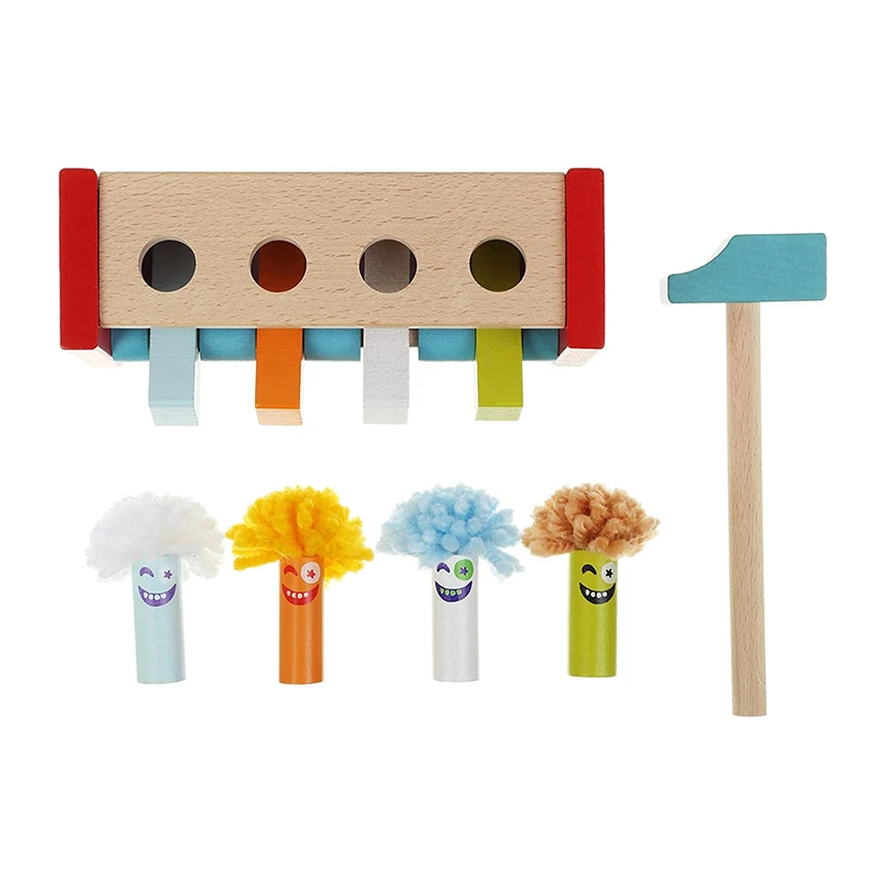 Cubika 13746 Klopfbank "Jumping Clowns" Motorikspielzeug Holz Ukrainian Toys 5 Cubika 13746 Klopfbank "Jumping Clowns" Motorikspielzeug Holz Ukrainian Toys – Bild 3