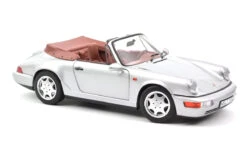 Norev 187330 Porsche 911 Carrera 2 Cabriolet Silber 1990 Maßstab 1:18 Modellauto