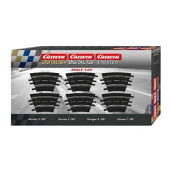 Carrera 20020577 Kurven 1/30° (6 Stück) Für Carrera Digital 132/124/EVO Autorennbahn -Spielwarenladen 20020577 2 Kurven 1 30