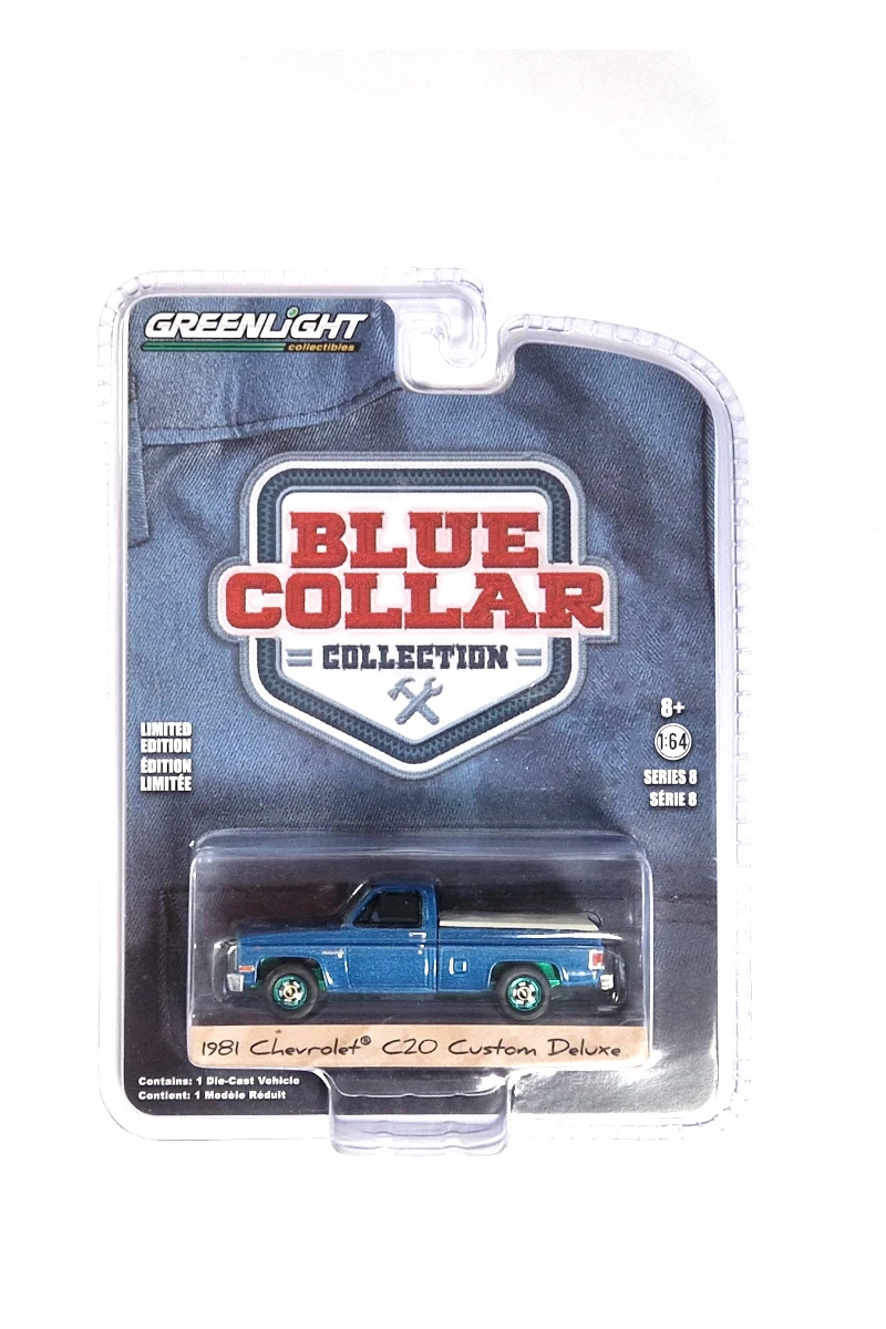 Chase Car! Greenlight 35180-D Chevrolet C20 Custom Deluxe Blau Metallic/grün - Blue Collar Maßstab 1 3 Chase Car! Greenlight 35180-D Chevrolet C20 Custom Deluxe Blau Metallic/grün - Blue Collar Maßstab 1