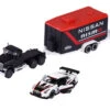 Majorette 212053111 Race Trailer Set Mack Granite + Nissan GT-R Nismo GT3 Maßstab Ca. 1:64