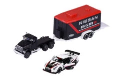 Majorette 212053111 Race Trailer Set Mack Granite + Nissan GT-R Nismo GT3 Maßstab Ca. 1:64