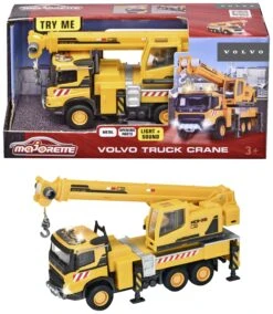 Majorette 213723004 Volvo FMX Kranauto MCR-310 Orange Mit Licht+Sound Maßstab Ca. 1:50