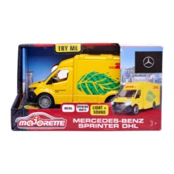 Majorette 213742000 Mercedes Benz Sprinter Koffer "DHL" Gelb Licht+Sound Maßstab Ca. 1:50 -Spielwarenladen 213742000 3 Mercedes Benz Sprinter Koffer DHL gelb