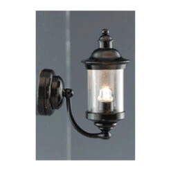 Creal 2223 Wandlampe Schwarz Laterne LED Mit Batterie 1:12 Für Puppenhaus