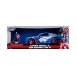 Jada 253225007 Ford Mustang GT Blau/weiss/rot "Captain America" Maßstab 1:24 Modellauto -Spielwarenladen 253225007 2 Ford Mustang GT blau weiss rot