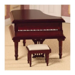 Dolls House 2686 Grand Piano Mit Hocker Mahagoni 1:12 Für Puppenhaus