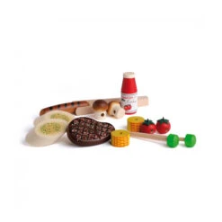 Erzi 28199 Grill-Party-Set Für Kinderküche Holz -Spielwarenladen 28199 1 Grillparty Set