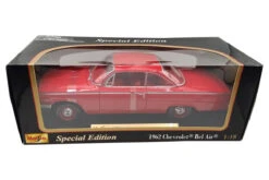 Maisto 31641 Chevrolet Bel Air Rot 1962 Maßstab 1:18 Modellauto (NOS) -Spielwarenladen 31641 2 Chevrolet Bel Air rot