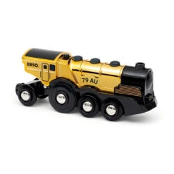 Brio 33630 Goldene Batterielok Für Holzeisenbahn