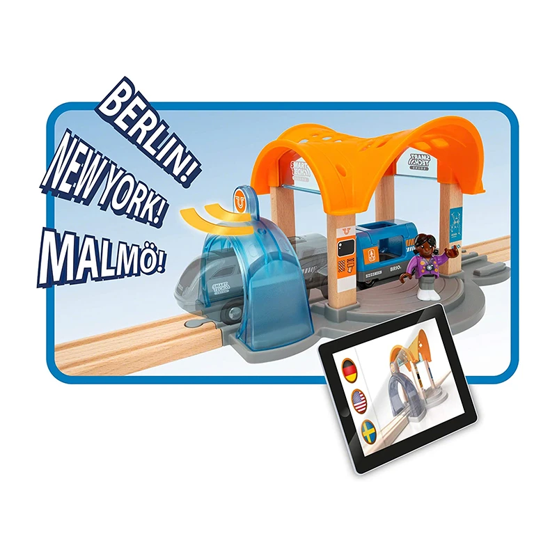 Brio 33973 Smart Tech Sound Bahnhof Mit Action Tunnel Für Holzeisenbahn 4 Brio 33973 Smart Tech Sound Bahnhof Mit Action Tunnel Für Holzeisenbahn – Bild 2