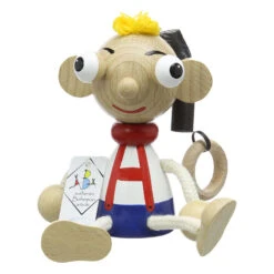 ABA 40230 Federfigur "Hurvinek" Schwingtier Holz Mit Ziehfeder