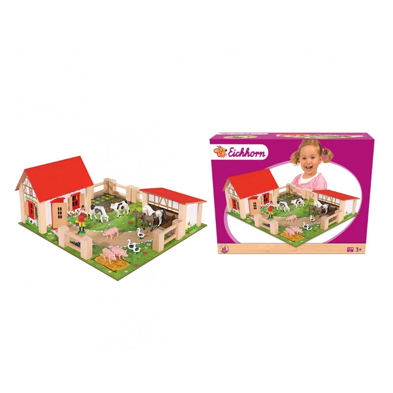 Eichhorn 4304 Kleiner Bauernhof Mit Viel Zubehör Holz 3 Eichhorn 4304 Kleiner Bauernhof Mit Viel Zubehör Holz
