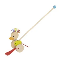 Goki 54882 Schiebetier "Punk-Ente" Watscheltier Holz
