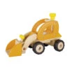 Goki 55962 Holzauto Radlader Orange Holz -Spielwarenladen 55962 Radlader orange