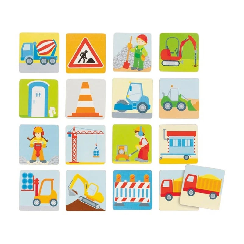 Goki 56761 Memospiel "Baustelle" 32-teilig Holz 3 Goki 56761 Memospiel "Baustelle" 32-teilig Holz