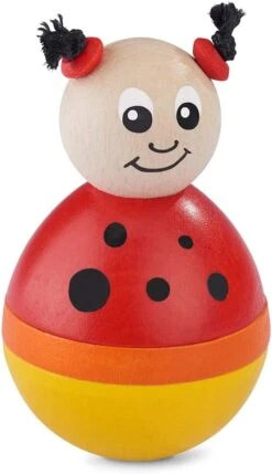 Nic 61554 Schaukel Marienkäfer Stehauf Männchen Holz - Walter - Made In Germany