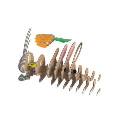 EUGY 650071 Bastelset 3D-Tierfigur "Hase" Carletto -Spielwarenladen 650071 c