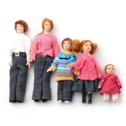 Dolls House 6537 "Familie" 5 Puppen Polyresin 1:12 Für Puppenhaus