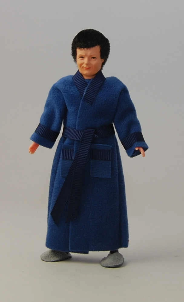 Caco 07021100 Puppe "Mann" Frisur Blauer Bademantel 1:12 Für Puppenhaus 3 Caco 07021100 Puppe "Mann" Frisur Blauer Bademantel 1:12 Für Puppenhaus