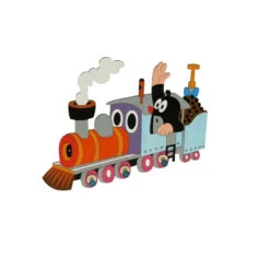 ABA 74046 Kinder Garderobe "Der Kleine Maulwurf Mit Lokomotive" Holz