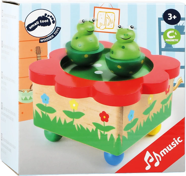 Legler 7541 Spieluhr "Froschteich" Spieldose Mit Fröschen Holz 4 Legler 7541 Spieluhr "Froschteich" Spieldose Mit Fröschen Holz – Bild 2