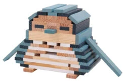 KAPLA-Holzplättchen 200er WinterBox Natur, Hellblau, Weiss, Dunkelblau Pinienholz Baukasten Holzbaus -Spielwarenladen BAS1 3 200er WinterBox