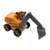 Hape E0486 Flitzer Fahrzeug "Bagger" Orange Holz -Spielwarenladen E0486 Flitzer Fahrzeug Bagger orange