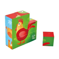 Hape E1618 Bilderwürfel "Bauernhof" Würfelpuzzle Puzzleklötze