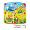 Hape E1713 Magnetspiel "Baufahrzeuge" Magnetlabyrinth Motorikspiel Holz -Spielwarenladen E1713 Magnetspiel Baufahrzeuge