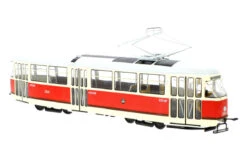 PremiumX PCL47134 Tatra T1 Straßenbahn "Prag" Rot/creme Maßstab 1:43 Modellfahrzeug