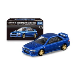 Tomica Premium 30 Subaru Impreza WRX Type R STi Version Blau Maßstab 1:61 Modellauto -Spielwarenladen Premium 30 4 Subaru Impreza WRX Type R STi Version blau