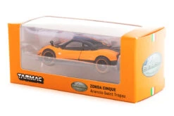 Tarmac T64G-TL021-OR Pagani Zonda Cinque Orange/schwarz Global64 Maßstab 1:64 Modellauto -Spielwarenladen T64G TL021 OR 3 Pagani Zonda Cinque orange schwarz