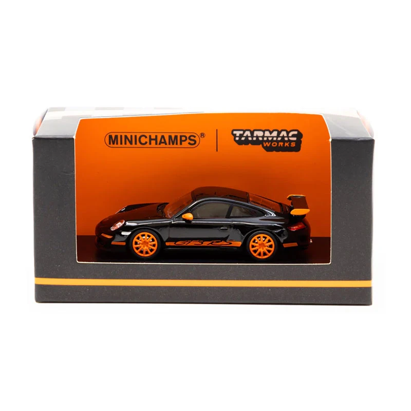 Tarmac 643066004 Porsche 911 GT3 RS (997) Schwarz/orange Collab Mit Minichamps 1:64 Modellauto 5 Tarmac 643066004 Porsche 911 GT3 RS (997) Schwarz/orange Collab Mit Minichamps 1:64 Modellauto – Bild 3