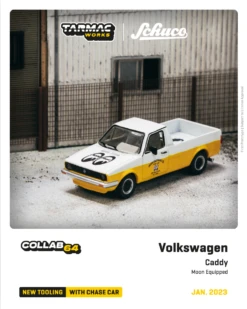 Tarmac T64S-013-ME1 Volkswagen Caddy "Moon" Gelb/weiss Collab64 With Schuco Maßstab 1:64 Modellauto -Spielwarenladen T64S 013 ME1